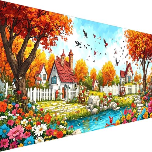 Malen Nach Zahlen Erwachsene Blume, DIY Handgemalt Ölgemälde Kit für Anfänger und Erwachsene, Malen Nach Zahlen mit 3-Pinseln und Acrylfarbe, für Haus Dekoration Ohne Rahmen (100x200cm) Vogel S-I von Wohoaqig