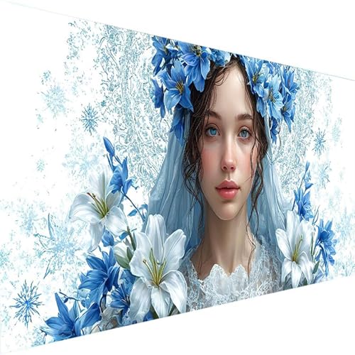 Malen Nach Zahlen Erwachsene Blume, Malen Nach Zahlen ab 5 6 7 8 9 Jahre Mädchen und Jungen - DIY Malen Nach Zahlen Frau für Kinder und Anfänger mit Pinsel und Acrylfarben (60x120cm) (Ohne Rahmen) E-9 von Wohoaqig