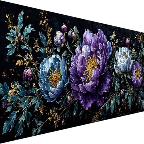 Malen Nach Zahlen Erwachsene Blume, Malen Nach Zahlen ab 5 6 7 8 9 Jahre Mädchen und Jungen - DIY Malen Nach Zahlen Pfingstrose für Anfänger mit Pinsel und Acrylfarben (60x120cm) (Ohne Rahmen) A-P von Wohoaqig