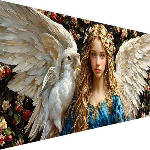 Malen Nach Zahlen Erwachsene Flügel, Malen Nach Zahlen ab 5 6 7 Jahre Mädchen, Malen Nach Zahlen für Kinder Ohne Rahmen mit 3 Pinsel und Acrylfarben, für Geschenke und Home Deko (60x120cm)Vogel 7-5 von Wohoaqig