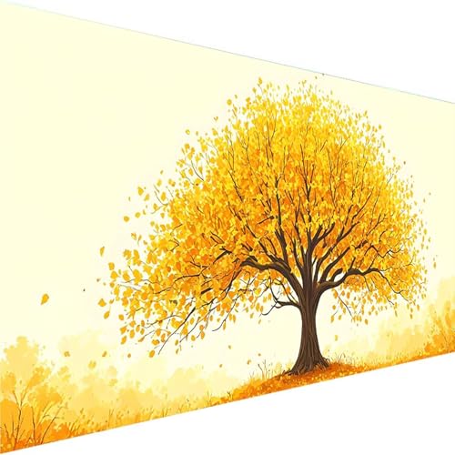 Malen Nach Zahlen Erwachsene Kinder Anfänger Baum Des Lebens DIY Handgemalt Ölgemälde auf Leinwand Kit für Home Deko oder Geburtstag Festival Geschenk Mit Farbe und Pinsel, Landschaft (40x80cm) 0-L von Wohoaqig