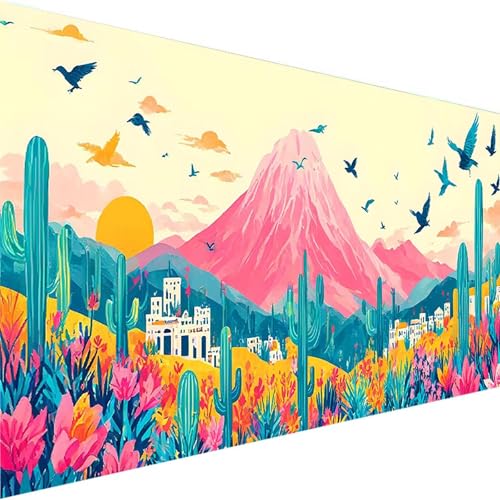 Malen Nach Zahlen Erwachsene Landschaft, Malen Nach Zahlen ab 5 6 7 8 9 Jahre Mädchen und Jungen - DIY Malen Nach Zahlen Vogel für Anfänger mit Pinsel und Acrylfarben (60x120cm) (Ohne Rahmen) 6-4 von Wohoaqig