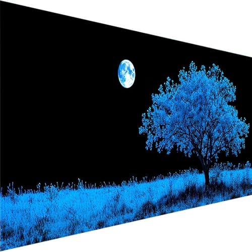 Malen Nach Zahlen Erwachsene Mond, DIY Handgemalt Ölgemälde Kit für Anfänger und Erwachsene, Malen Nach Zahlen Mit 3-Pinseln und Acrylfarbe für Haus Wand Dekoration Ohne Rahmen (70x140cm) Baum C-4 von Wohoaqig