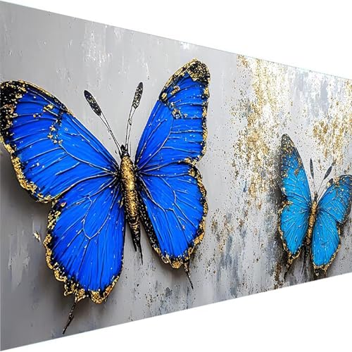 Malen Nach Zahlen Erwachsene Schmetterling, DIY Handgemalt Ölgemälde Kit für Anfänger und Erwachsene, Malen Nach Zahlen mit Pinseln und Acrylfarbe, für Haus Dekoration Ohne Rahmen (100x200cm) Tier 4-1 von Wohoaqig