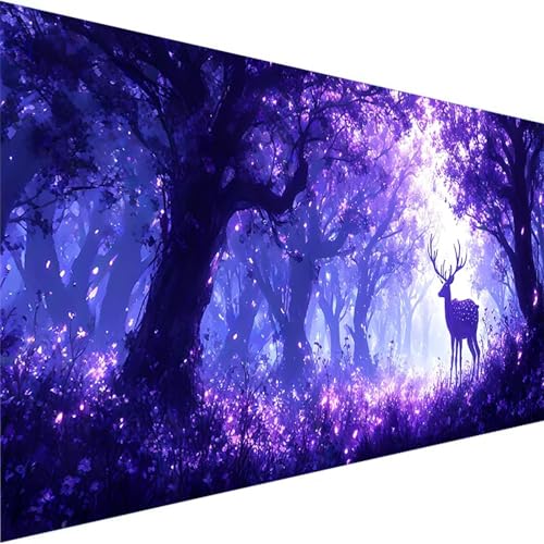 Malen Nach Zahlen Erwachsene Tier, DIY Handgemalt Ölgemälde Kit für Anfänger und Erwachsene, Malen Nach Zahlen Mit 3-Pinseln und Acrylfarbe für Haus Wand Dekoration Ohne Rahmen (100x200cm) Reh 3-3 von Wohoaqig