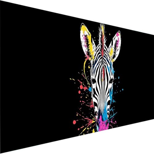 Malen Nach Zahlen Erwachsene Tier, Malen Nach Zahlen ab 5 6 7 Jahre Mädchen, Malen Nach Zahlen für Kinder Ohne Rahmen mit 3 Pinsel und Acrylfarben, für Geschenke und Home Haus Deko (90x180cm)Zebra U-7 von Wohoaqig