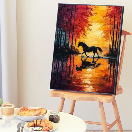 Malen Nach Zahlen Erwachsene Tiere Tiere Malen Nach Zahlen Kinder mit 3-Pinseln und Acrylfarbe DIY Set, Paint by Numbers Adult Leinwand Handgemalt öLgemälde Kit Als Zuhause Deko Geschenk 45x60cm -8o57 von Wohoaqig