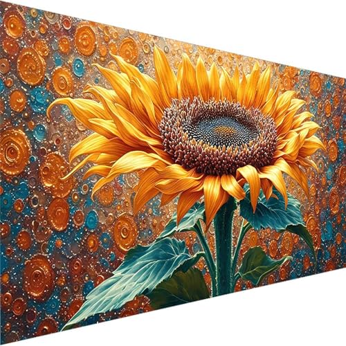 Malen Nach Zahlen Sonnenblume Malen Nach Zahlen Erwachsene, Malen Nach Zahlen Kinder Ohne Rahmen mit Pinsel und Acrylfarben, Bastelset Erwachsene, Geschenke und Home Wand Dekor (100x200cm)Blume 2-A von Wohoaqig