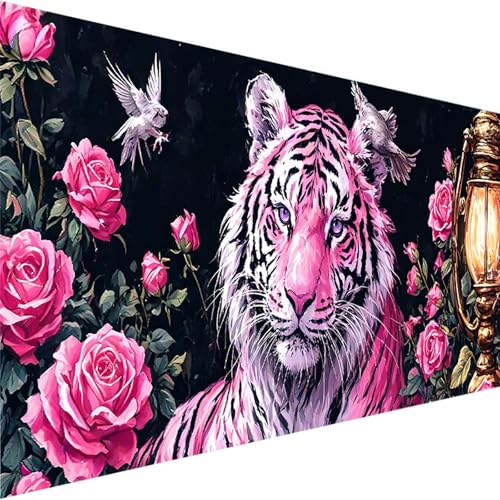 Malen Nach Zahlen ab 5 6 7 Jahre Mädchen Ohne Rahmen - Tiger Malen Nach Zahlen Erwachsene, Malen Nach Zahlen für Kinder Acrylfarben mit als Home Dekor Geschenk, Malen-Nach-Zahlen (80x160cm) Blume 6-8 von Wohoaqig