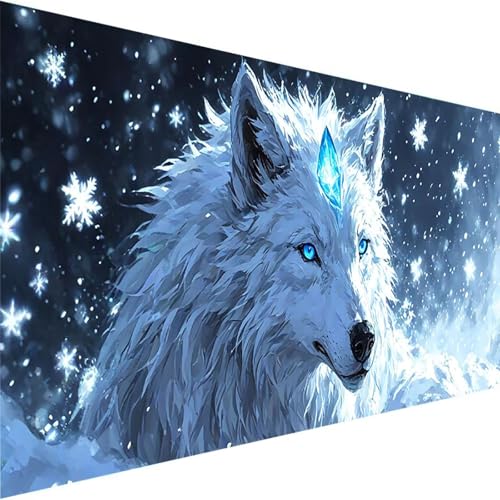 Malen nach Zahlen Kinder Tier, Geschenke für Mädchen Junge, Bastelset Kinder, Malen nach Zahlen Wolf | Malen nach Zahlen Ohne Rahmen, für Home Wand Dekor Geschenk (90x180cm) Bastelset Erwachsene 9-J von Wohoaqig