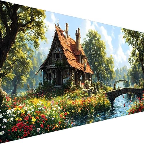 Malen nach Zahlen Kinder ab 7 8 9 10 Jahre Mädchen, Malen nach Zahlen Erwachsene Landschaft, Malen-Nach-Zahlen Bastelset Erwachsene, Geschenk Malen nach Zahlen Kabine (40x80cm) Ohne Rahmen 1-J von Wohoaqig