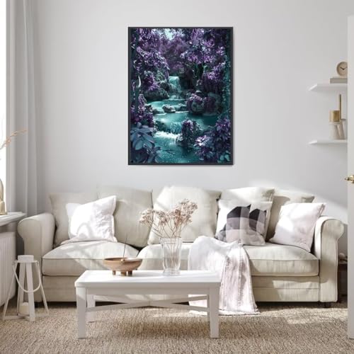 5D Diamond Painting Baum, Diamond Painting Bilder Fallen mit Diamond Painting Zubehör, DIY Eckige Full Drill Crystal Art Basteln Erwachsene, Zuhause Wanddekoration, Geschenke für Frauen 40x50 cm 4-8 von Wohoaqio