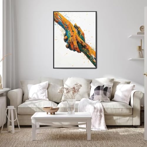 Diamond Painting Hand Diamond Painting Erwachsene Groß xxl 100X135 cm, Graffiti Diamant Painting Bilder Kinder DIY Diamond Painting Eckige Steine Gem Art Painting Kit für Home Wall Decor Geschenke a-V von Wohoaqio