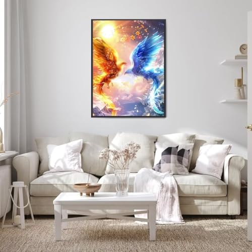 Diamond Painting Tier Diamond Painting Erwachsene Groß xxl 100X135 cm, Blume Diamant Painting Bilder Kinder DIY Diamond Painting Eckige Steine Gem Art Painting Kit für Home Wall Decor Geschenke 3-1 von Wohoaqio