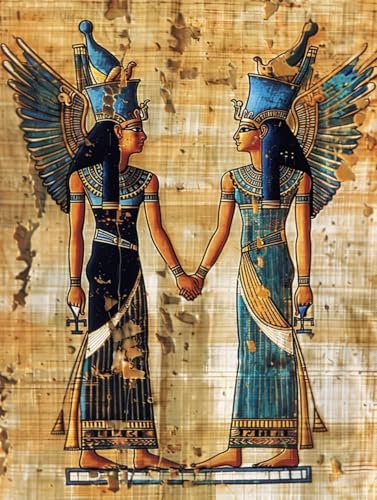 ägypten Diamond Painting Erwachsene Groß xxl 40x50cm, 5D Diamant Painting Bilder ägypter Pharao, DIY Diamond Painting runden Steine Kreativ Set für Erwachsene, Zuhause Wanddeko Wohnzimmer Geschenk U-J von Wohoaqio