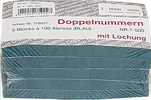 Wolf & Appenzeller GmbH GmbH 759057 Doppelnr. mit Loch Blau 01-500 von Wolf & Appenzeller