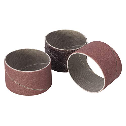 wolfcraft Schleifband-Set 3-tlg. für Schleifzylinder I 2039000 I für Holz, Metall, Kunststoff I Zubehör zu Schleifzylinder Ø 45 x 30 mm von wolfcraft