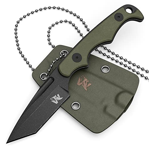 Wolfgangs ACUS Neck Knife Messer - inklusive Kydex Scheide und Kugel Halskette zum umhängen - Mini Survival Outdoor Messer für jeglichen Gebrauch von Wolfgangs