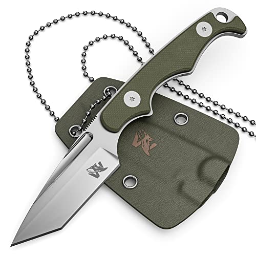 Wolfgangs ACUS Neck Knife Messer - inklusive Kydex Scheide und Kugel Halskette zum umhängen - Mini Survival Outdoor Messer für jeglichen Gebrauch von Wolfgangs