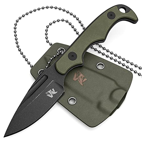 Wolfgangs CITO Neck Knife Messer - inklusive Kydex Scheide und Kugel Halskette zum umhängen - Mini Survival Outdoor Messer für jeglichen Gebrauch von Wolfgangs