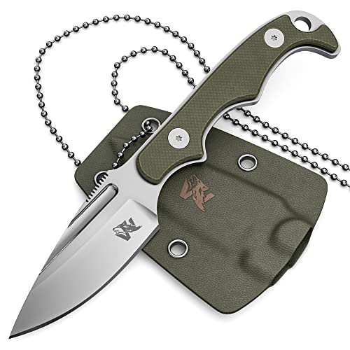 Wolfgangs CITO Neck Knife Messer - inklusive Kydex Scheide und Kugel Halskette zum umhängen - Mini Survival Outdoor Messer für jeglichen Gebrauch von Wolfgangs