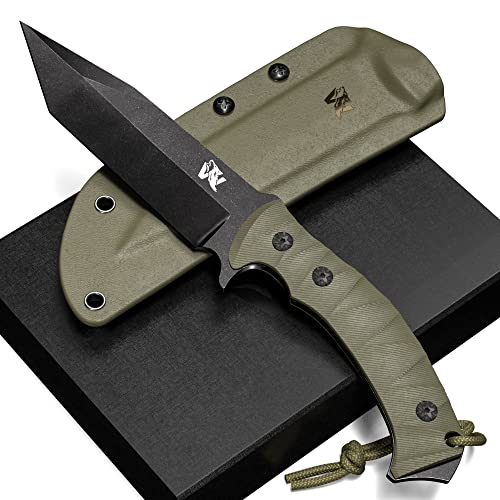 Wolfgangs IMPETUS Hochwertiges Outdoor Messer Feststehend aus feinstem 440C Stahl - Jagdmesser inkl. Kydex Holster - Survival Messer Outdoor das perfekte Überlebensmesser in der Wildnis von Wolfgangs