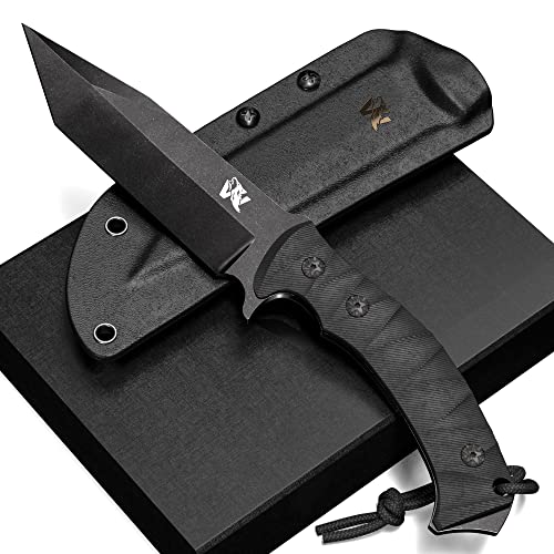 Wolfgangs IMPETUS Hochwertiges Outdoor Messer Feststehend aus feinstem 440C Stahl - Jagdmesser inkl. Kydex Holster - Survival Messer Outdoor das perfekte Überlebensmesser in der Wildnis von Wolfgangs