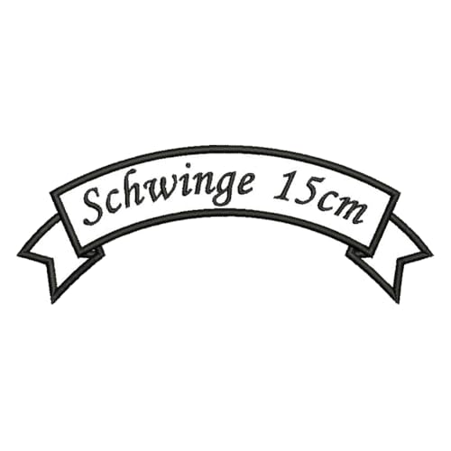 Aufnäher obere Schwinge S2 mit Wunschtext (35 x 12.6cm) - personalisiert von Wolfszeit