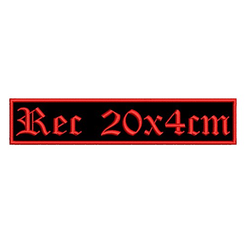 Wolfszeit Personalisierter-Aufnäher Rechteck Rec1 20x4 von Wolfszeit