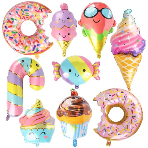Luftballons Eiscreme, Folienballon Donut Candy, Ballons Eistüten Süßigkeiten, Eis Deko für Kinder Geburtstag Sommer Ice Cream Tropical Strandparty Party Luftballons Eiscreme, Folienballon Donut Candy, Ballons Eistüten Süßigkeiten, Eis Deko für Kinder Geburtstag Sommer Ice Cream Tropical Strandparty Party von Wolkstello