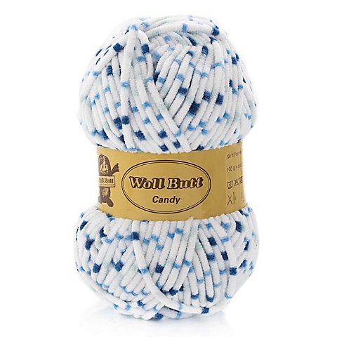 Woll Butt Candy - Chenillegarn, blau color von Woll Butt