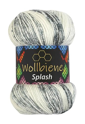 100g Wollbiene Splash Batik 100 Gramm mit Farbverlauf Antipilling mehrfarbig Multicolor Strickwolle Häkelwolle Wolle Ganzjahreswolle (7070) von Wollbiene