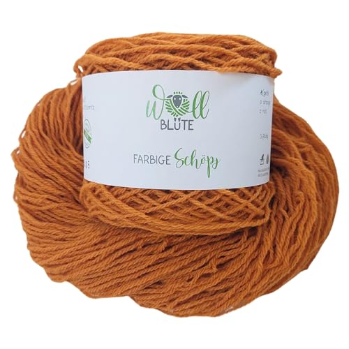 Wollblüte Gelbe Wolle/Schafwolle zum stricken/mulesingfreie Wolle/Strickwolle / 100g (Gelb) von Wollblüte