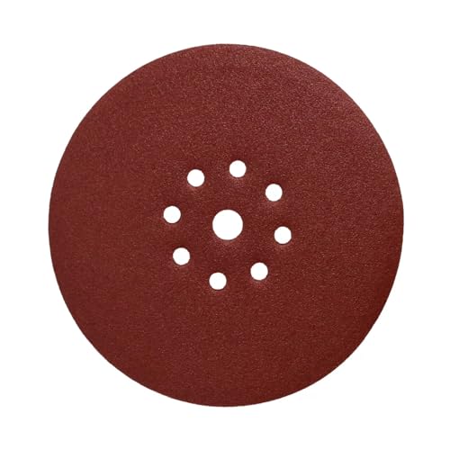 Woltersberger® Ø 225mm | 8 Loch in rot | Schleifpapier Trockenbauschleifer Langhalsschleifer Schleifgiraffe Deckenschleifer (30 Stück, P60) von Woltersberger