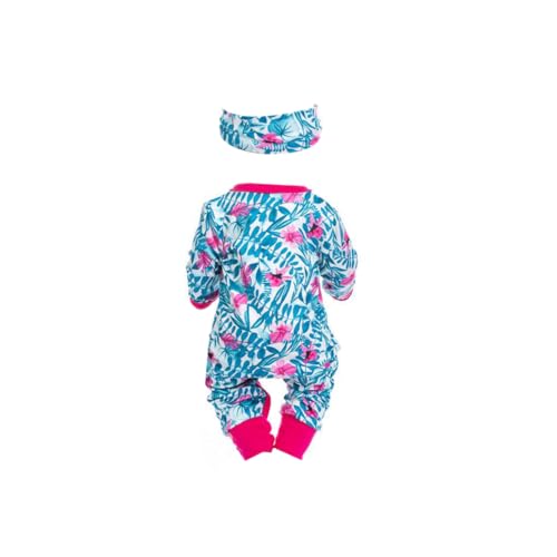 Babypuppe Reißverschluss Kleidung Rose Rot Punkt Muster Babypuppen Langarm Outfits Overalls mit Stirnbändern Multi -Funktion -Puppen -Accessoire Kinder früh Bildung Spielzeug, Babypuppen Reißverschlu von Womsclo