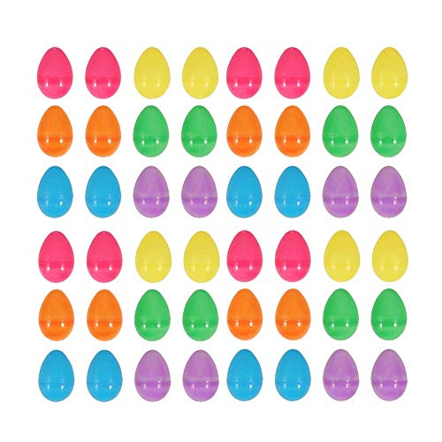 Womsclo 48pcs Ostern füllbare Eier Plastik überraschen Ostereier für Hold Creme Geschenke 5.5 * 4 cm farbenfrohe Ostereier von Womsclo