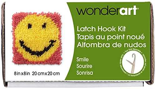 WonderArt Smile Knüpfhaken-Set, 20,3 x 20,3 cm von WonderArt