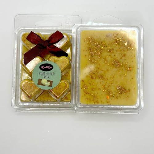 WonderWax | Duftwachs Wax Melts 6 Herzen Duftwachswürfel | 100% Sojawachs Raumduft | Geschenk Set Raumdüfte | Hochzeiten,Geburtstag,Valentinstag,Weihnachten | Duftlampen Casaba Melone von WonderWax