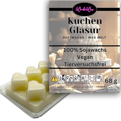 WonderWax Duftwachs Wax Melts für Duftlampe, 6 Herzen Duftmelt Wachsmelt Sojawachs Duftwachswürfel für Raumdüfte, Wachs mit Duftöl Indoor Melts Duftwachs für Aromalampe Kuchenglasur von WonderWax