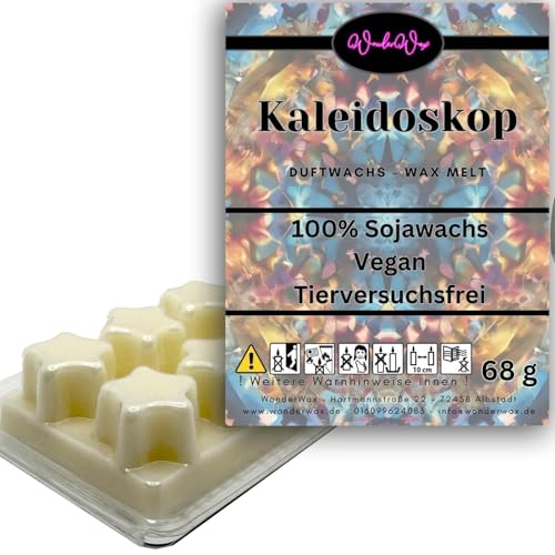 WonderWax Duftwachs Wax Melts für Duftlampe, 6 Sterne Duftmelt Wachsmelt Sojawachs Duftwachswürfel für Raumdüfte, Wachs mit Duftöl Indoor Melts Duftwachs für Aromalampe Kaleidoskop von WonderWax