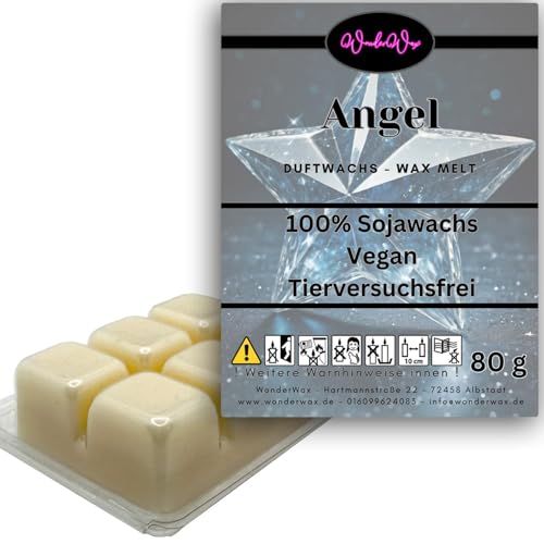 WonderWax Duftwachs Wax Melts für Duftlampe, 6 Würfel Duftmelt Wachsmelt Sojawachs Duftwachswürfel für Raumdüfte, Wachs mit Duftöl Indoor Melts Duftwachs für Aromalampe Angel von WonderWax