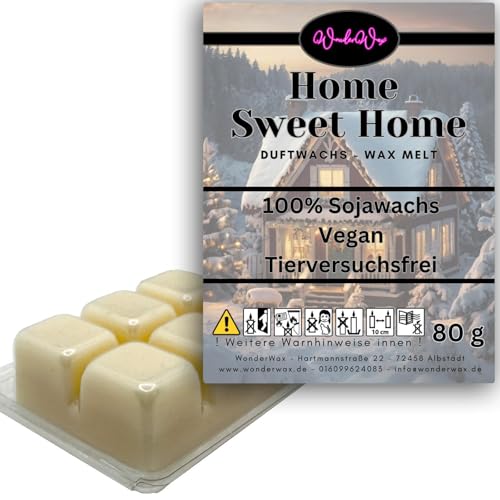 WonderWax Duftwachs Wax Melts für Duftlampe, 6 Würfel Duftmelt Wachsmelt Sojawachs Duftwachswürfel für Raumdüfte, Wachs mit Duftöl Indoor Melts Duftwachs für Aromalampe Home Sweet Home von WonderWax