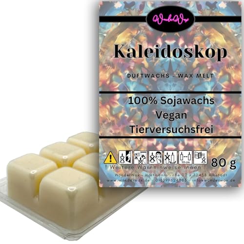 WonderWax Duftwachs Wax Melts für Duftlampe, 6 Würfel Duftmelt Wachsmelt Sojawachs Duftwachswürfel für Raumdüfte, Wachs mit Duftöl Indoor Melts Duftwachs für Aromalampe Kaleidoskop von WonderWax