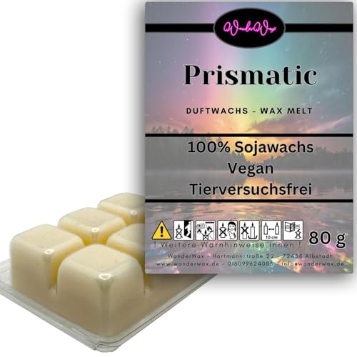 WonderWax Duftwachs Wax Melts für Duftlampe, 6 Würfel Duftmelt Wachsmelt Sojawachs Duftwachswürfel für Raumdüfte, Wachs mit Duftöl Indoor Melts Duftwachs für Aromalampe Prismatic von WonderWax