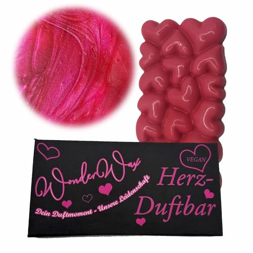 WonderWax Herz Schokoladentafel Pink Wachsmelt Duftwachs Raumduft für Duftlampen Soja Wachs Melts Duftmelt Aroma Geschenk Love Baccarat von WonderWax