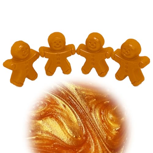 WonderWax Lebkuchenmännchen 4er Set Wachsmelt Duftwachs Raumduft für Duftlampen Soja Wachs Melts Duftmelt Aroma Wellnes Kerzen Wärmer Spicy Vanille Orange Zimt von WonderWax