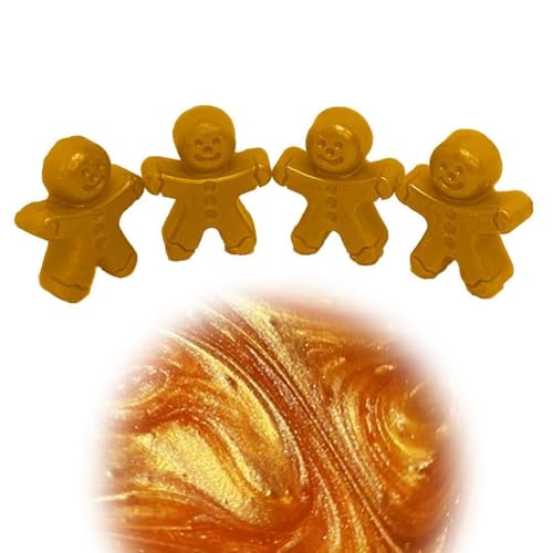 WonderWax Lebkuchenmännchen 4er Set Wachsmelt Duftwachs Raumduft für Duftlampen Soja Wachs Melts Duftmelt Aroma Wellnes Kerzen Wärmer Waffeltüte von WonderWax