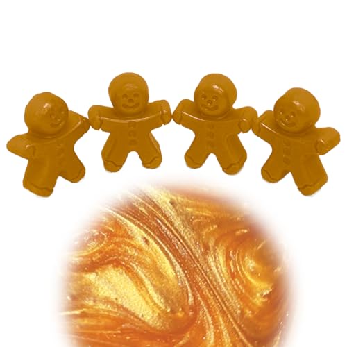 WonderWax Lebkuchenmännchen 4er Set Wachsmelt Duftwachs Raumduft für Duftlampen Soja Wachs Melts Duftmelt Aroma Wellnes Kerzen Wärmer Weihnachtsplätzchen von WonderWax