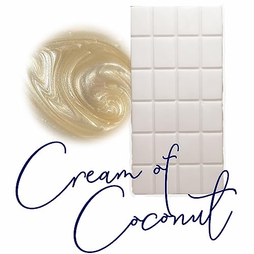 WonderWax Standard-Schokoladentafel L Cream of Coconut Wachsmelt Duftwachs Raumduft für Duftlampen Soja Wachs Melts Duftmelt Aroma Wellnes Kerzen Wärmer Wax Tarts von WonderWax