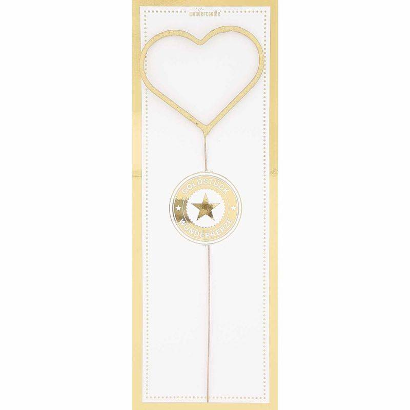 Wunderkerze Giant Herz gold 30cm von wondercandle